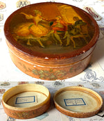 Antique 18th Century French Vernis Martin Snuff Box, Louis XVI Courting Scene Painted on Ivory Box