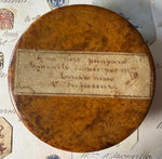 Magnificent Painting in Miniature, "Charity" Portrait mounted on Burl and Shell Snuff Box