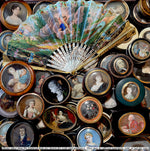 Magnificent Painting in Miniature, "Charity" Portrait mounted on Burl and Shell Snuff Box