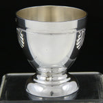 Lovely Antique French Hallmarked Sterling Silver Egg Cup, Vermeil Interior with Shell or Seashell Motif