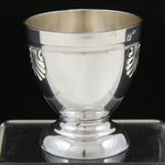 Lovely Antique French Hallmarked Sterling Silver Egg Cup, Vermeil Interior with Shell or Seashell Motif