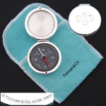 Vint. Tiffany & Co. Sterling Silver "1837 Makers Collection" Compass, Pristine w/ Original Felt Pouch