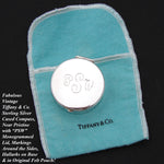 Vint. Tiffany & Co. Sterling Silver "1837 Makers Collection" Compass, Pristine w/ Original Felt Pouch