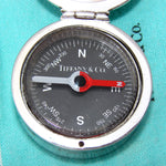 Vint. Tiffany & Co. Sterling Silver "1837 Makers Collection" Compass, Pristine w/ Original Felt Pouch
