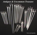 Antique French Hallmarked .800 (nearly sterling) Silver 3pc Skewer or Hatelet Set, "Touron"