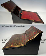 Superb Antique French Napoléon III Writer's Slope, Ecritoire, 1830-50s Boulle Necessaire