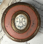 Antique 18th Century French Snuff Box or Patch Box, Bonboniere in 18k Tortoise Shell and Vern's Martin