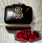 Antique French Napoléon III Era c. 1850-70 Tortoise Shell Coin Purse, Excellent Condition