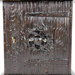 Rare Antique Black Forest Carved 11" Chest, Cabinet, Box: Animalier Style FOX with Pup or Kit