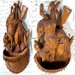 Antique Black Forest 10.5" Fruits of the Hunt Style Plaque, Match Holder with Fox, Game Bird & More!