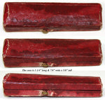 Antique French 'Parisienne' 18k Gold & Amber Cigar Holder in Case, Etui, 2 5/8" Long