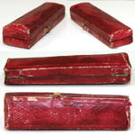 Antique French 'Parisienne' 18k Gold & Amber Cigar Holder in Case, Etui, 2 5/8" Long