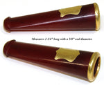 Antique French 18k Gold & Amber Sheroot or Cigar Holder, "Fabrication Parisienne", Orig. Case