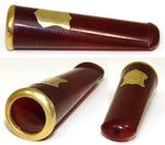 Antique French 18k Gold & Amber Sheroot or Cigar Holder, "Fabrication Parisienne", Orig. Case