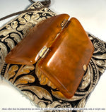 Fine Antique French Blond Tortoise Shell Cigar Case w 14k Gold and Sapphire Clasp, Hinges c.1900 Belle Epoch