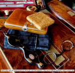 Fine Antique French Blond Tortoise Shell Cigar Case w 14k Gold and Sapphire Clasp, Hinges c.1900 Belle Epoch
