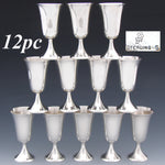 Set of 12 Vintage American Manchester Silver Co. Sterling SIlver Aperitif or Liqueur Goblets, Cups