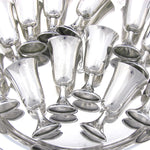 Set of 12 Vintage American Manchester Silver Co. Sterling SIlver Aperitif or Liqueur Goblets, Cups