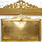 Antique French Empire or Louis XVI Revival Style 9.5" Double Picture Frame, Signed Intaglio Prints