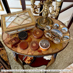 Superb c.1878 Paris World Expo Souvenir Eglomise & Gilt Ormolu Card Tray, 7 Architectural Views