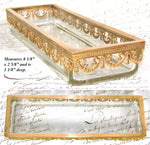 Antique French Napoleon III Louis XVI Revival 8" Desk or Pen Tray, Ribbon & Laurel Garland