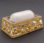Rare Antique French Louis XVI Revival Stamp Moistener / Stamp Wetter, Bronze Cased Glass