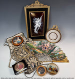 Fine Antique Kiln-fired Limoges Enamel After W. Bougeureau's "The Abduction of Psyche", Dore Bronze Frame