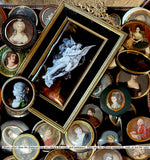 Fine Antique Kiln-fired Limoges Enamel After W. Bougeureau's "The Abduction of Psyche", Dore Bronze Frame