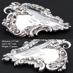 Rare Antique French Solid Silver 3.5" Bodicer, Pan or Bacchus Figure, Plaque