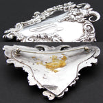 Rare Antique French Solid Silver 3.5" Bodicer, Pan or Bacchus Figure, Plaque
