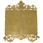 Antique French Victorian Era Gilt Bronze Triptych Style Quad Picture Frame, Carte de Visite Size