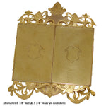 Antique French Victorian Era Gilt Bronze Triptych Style Quad Picture Frame, Carte de Visite Size