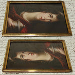 Antique Miniature Oil Painting on Card, "Agrippina Bearing the Ashes of Germanicus" by Emma E. Kendrick
