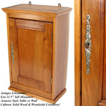 Antique Edwardian Era 21.5" Miniature Armoire Style Walnut Table or Wall Cabinet