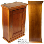 Antique Edwardian Era 21.5" Miniature Armoire Style Walnut Table or Wall Cabinet