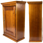 Antique Edwardian Era 21.5" Miniature Armoire Style Walnut Table or Wall Cabinet
