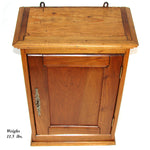 Antique Edwardian Era 21.5" Miniature Armoire Style Walnut Table or Wall Cabinet