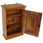 Antique Edwardian Era 21.5" Miniature Armoire Style Walnut Table or Wall Cabinet