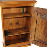 Antique Edwardian Era 21.5" Miniature Armoire Style Walnut Table or Wall Cabinet