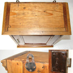 Antique Edwardian Era 21.5" Miniature Armoire Style Walnut Table or Wall Cabinet