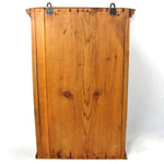 Antique Edwardian Era 21.5" Miniature Armoire Style Walnut Table or Wall Cabinet