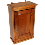 Antique Edwardian Era 21.5" Miniature Armoire Style Walnut Table or Wall Cabinet