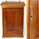 Antique Edwardian Era 21.5" Miniature Armoire Style Walnut Table or Wall Cabinet