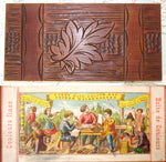 Antique Watercolor Aquarelle Painting Artist's Set, Unique Black Forest Style Carved Box