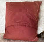 Antique Figural Pastoral French Needlepoint Made up as a Throw Pillow, Feather and Down Fill