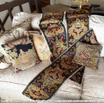 Antique Figural and Pastoral French Needlepoint Fragment is a Petit Throw Pillow, Down and Feather Fill
