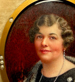 Antique Edwardian to Belle Epoch Portrait Miniature in Cased Pearl Jewel Frame, Marcel Hair, Fur & Diamond Star Brooch