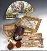 RARE Stunning c.1800-20 French Empire Palais Royal Sewing Nécessaire, Box, in Mother of Pearl Chest. Music Box