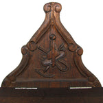 Fine Antique 19th c. French Salt Box, Cabinet, 15" Tall, Hand Carved Country French
