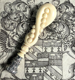 Excellent Antique French Dieppe Carved Ivory Sealing Wax Seal, Sceau, Desktop or Writer's Tool